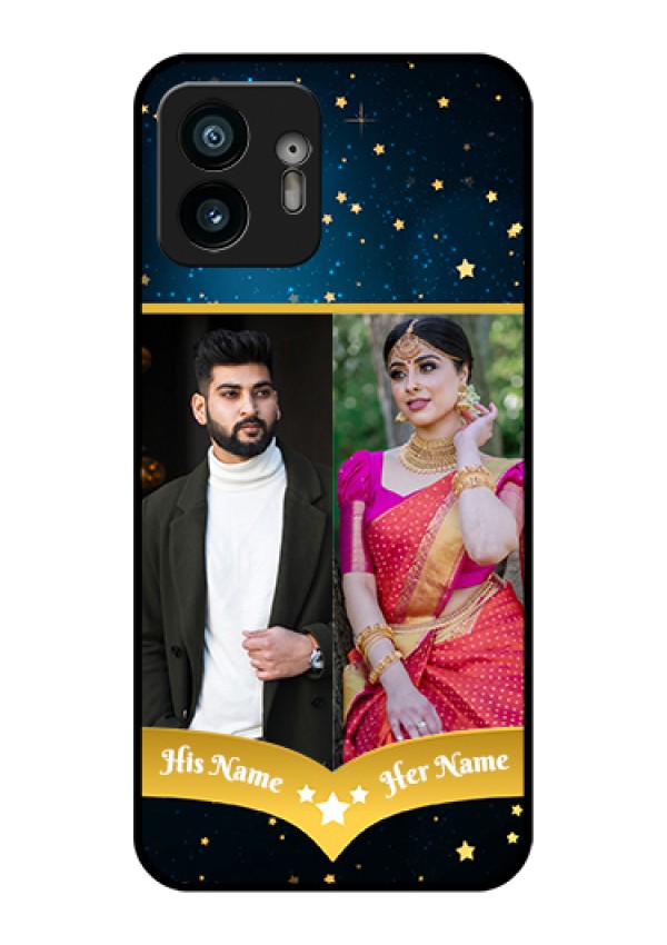 Nothing Phone 2 Custom Glass Phone Case - Galaxy Stars Backdrop Design