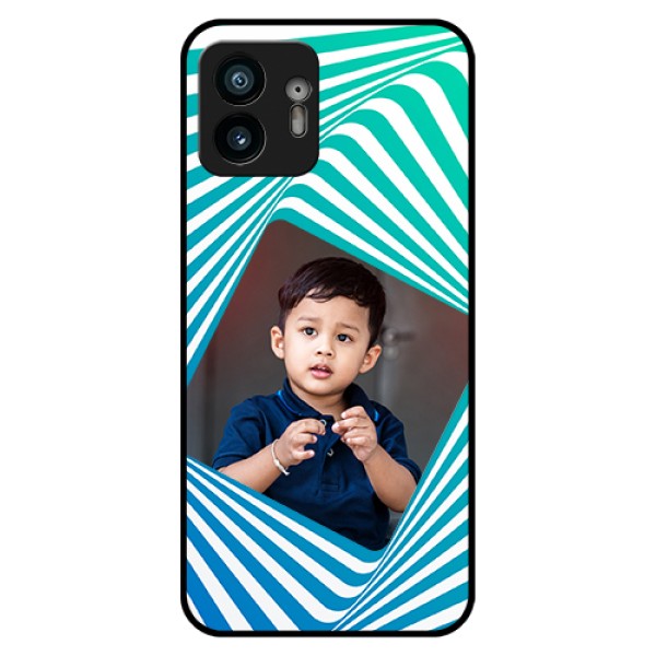 Nothing Phone 2 Custom Glass Phone Case - Abstract Spiral Design Nothing Phone 2 Custom Glass Phone Case - Abstract Spiral Design