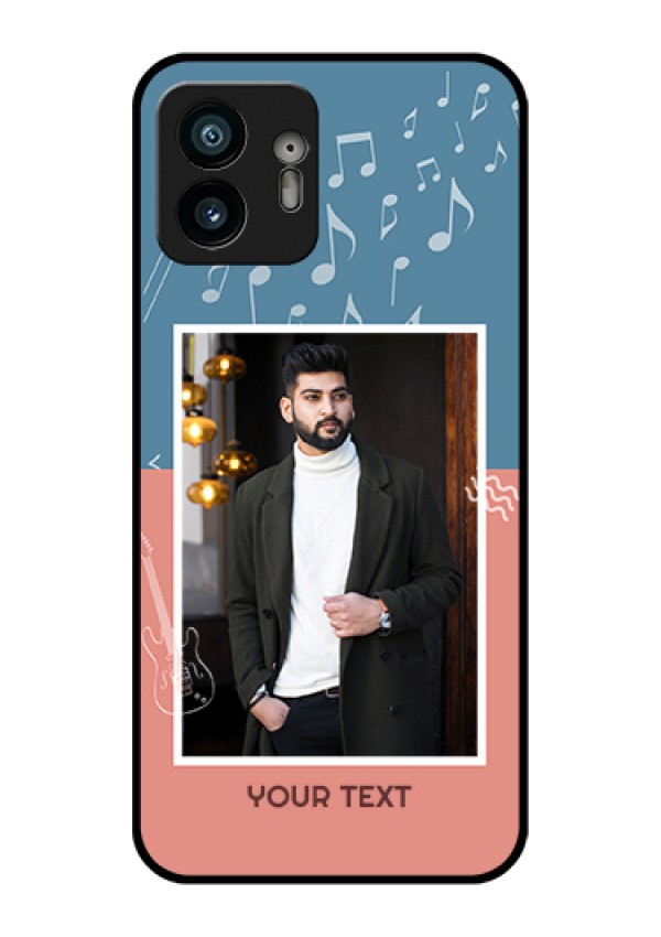 Nothing Phone 2 Custom Glass Phone Case - With Color Musical Note Design