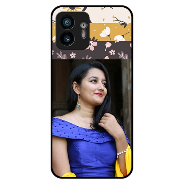 Nothing Phone 2 Custom Glass Phone Case - Stylish Floral Design