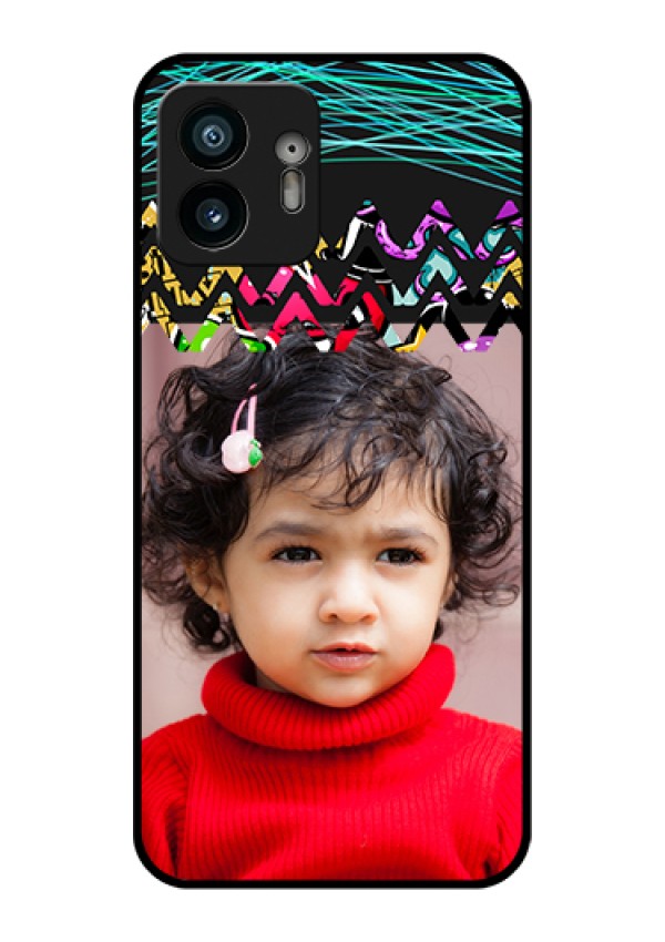 Nothing Phone 2 Custom Glass Phone Case - Neon Abstract Design