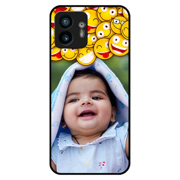 Nothing Phone 2 Custom Glass Phone Case - With Smiley Emoji Design Nothing Phone 2 Custom Glass Phone Case - With Smiley Emoji Design