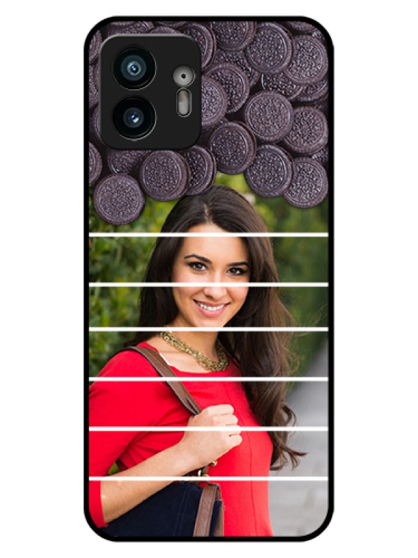 Custom Nothing Phone 2 Custom Glass Phone Case - With Oreo Biscuit Design