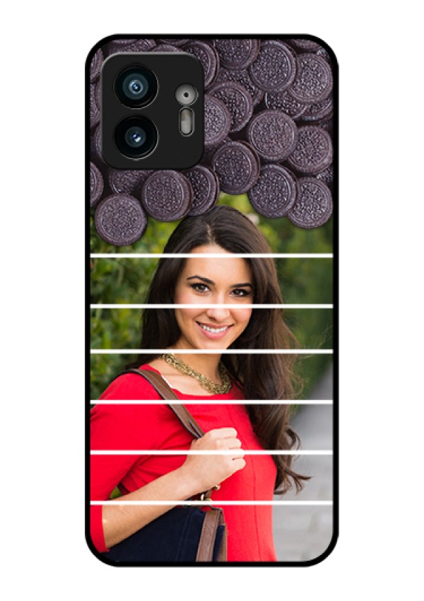 Nothing Phone 2 Custom Glass Phone Case - With Oreo Biscuit Design