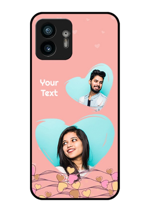 Nothing Phone 2 Custom Glass Phone Case - Love Doodle Design