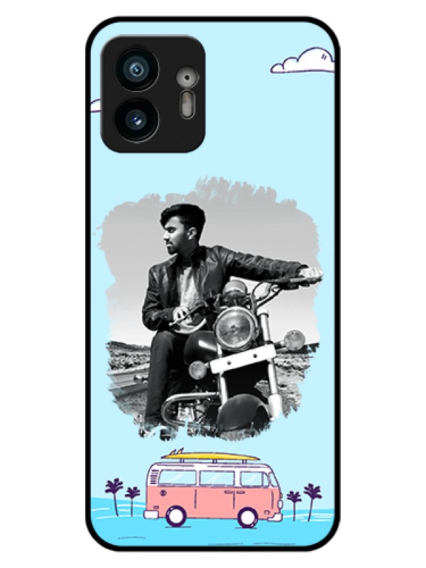 Custom Nothing Phone 2 Custom Glass Phone Case - Travel & Adventure Design