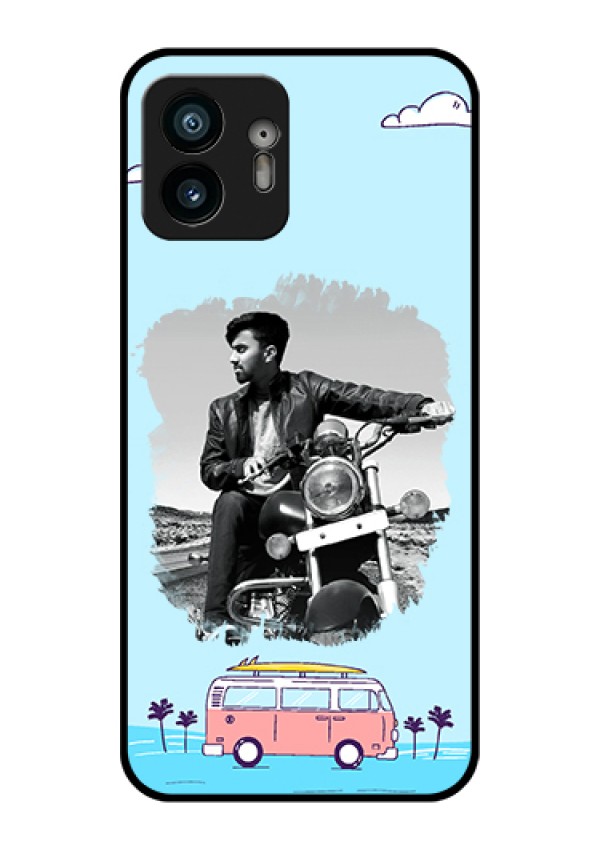Nothing Phone 2 Custom Glass Phone Case - Travel & Adventure Design