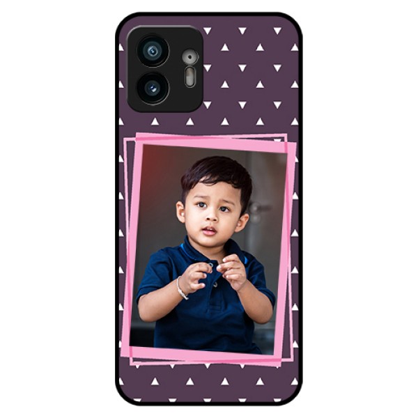 Nothing Phone 2 Custom Glass Phone Case - Triangle Pattern Dotted Design Nothing Phone 2 Custom Glass Phone Case - Triangle Pattern Dotted Design