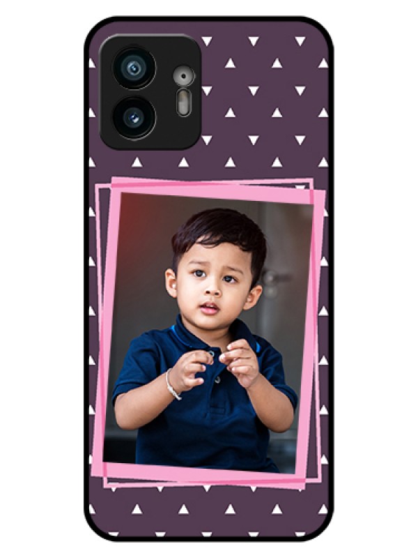 Custom Nothing Phone 2 Custom Glass Phone Case - Triangle Pattern Dotted Design