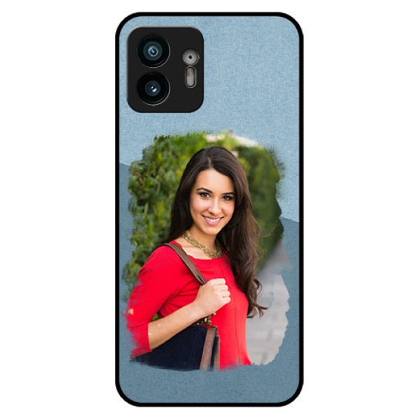 Nothing Phone 2 Custom Glass Phone Case - Grunge Line Art Design Nothing Phone 2 Custom Glass Phone Case - Grunge Line Art Design