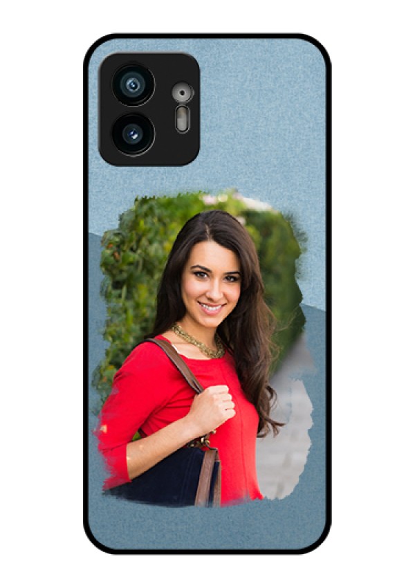 Nothing Phone 2 Custom Glass Phone Case - Grunge Line Art Design