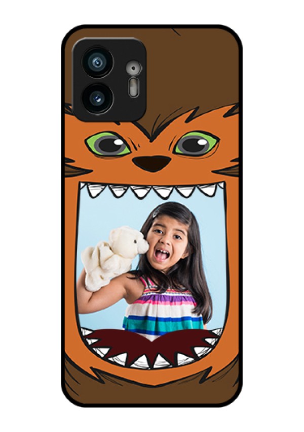 Nothing Phone 2 Custom Glass Phone Case - Owl Monster Back Case Design