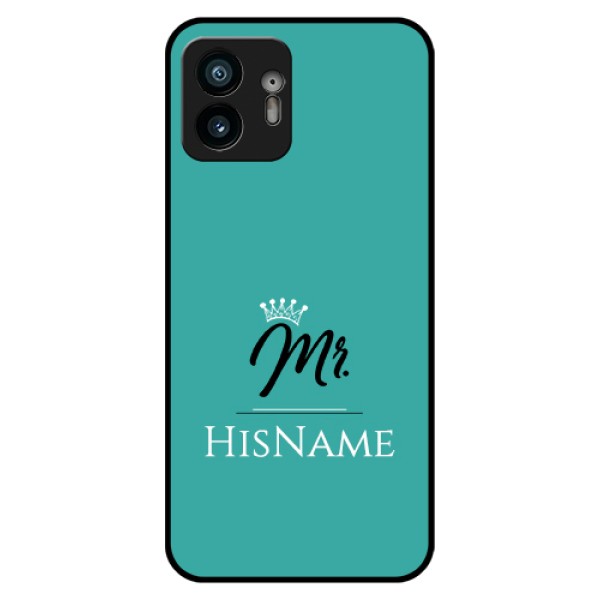 Nothing Phone 2 Custom Glass Phone Case - Mr With Name Design