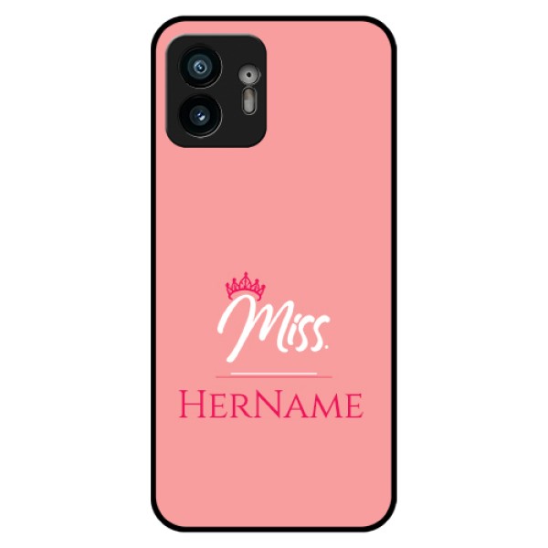 Nothing Phone 2 Custom Glass Phone Case - Mrs With Name Design