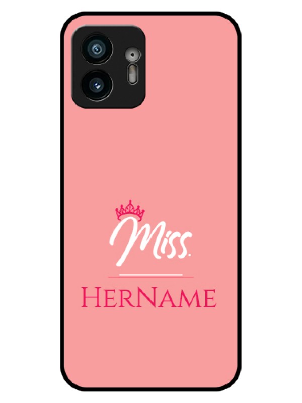 Custom Nothing Phone 2 Custom Glass Phone Case - Mrs With Name Design