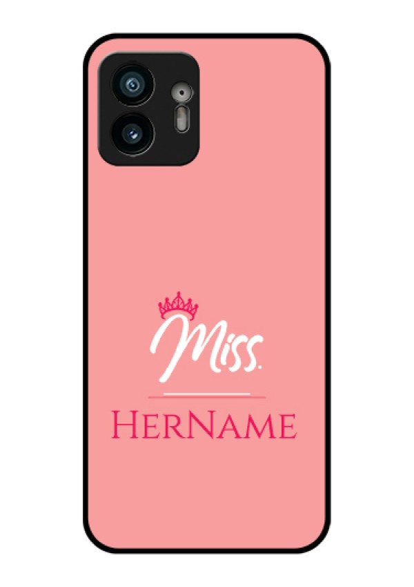 Nothing Phone 2 Custom Glass Phone Case - Mrs With Name Design