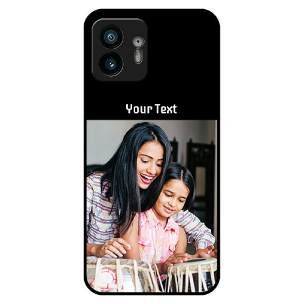 Nothing Phone 2 Custom Glass Phone Case - Photo With Name Design Nothing Phone 2 Custom Glass Phone Case - Photo With Name Design