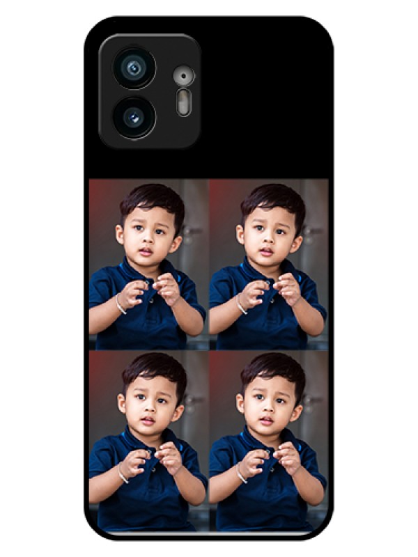 Custom Nothing Phone 2 Custom Glass Phone Case - 4 Image Holder Design