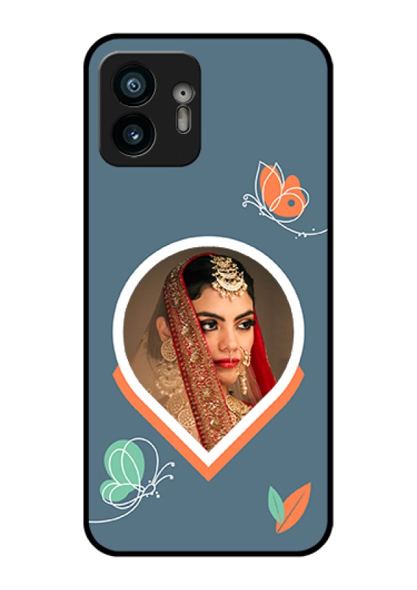 Nothing Phone 2 Custom Glass Phone Case - Droplet Butterflies Design