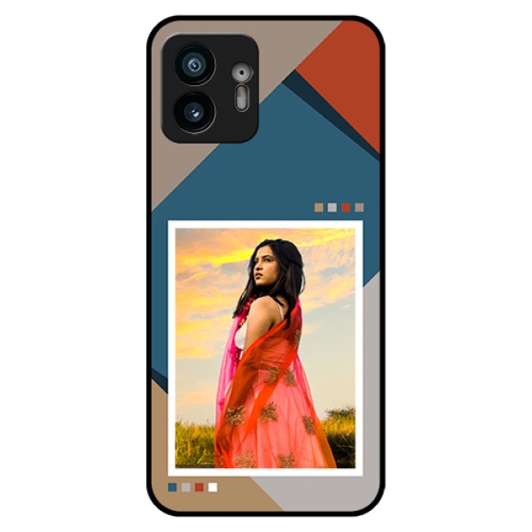 Nothing Phone 2 Custom Glass Phone Case - Retro Color Pallet Design Nothing Phone 2 Custom Glass Phone Case - Retro Color Pallet Design
