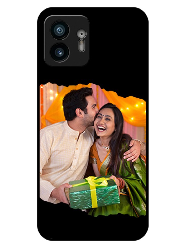 Custom Nothing Phone 2 Custom Glass Phone Case - Tear - Off Design