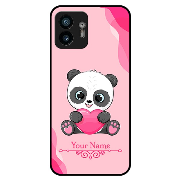 Nothing Phone 2 Custom Glass Phone Case - Cute Panda Design