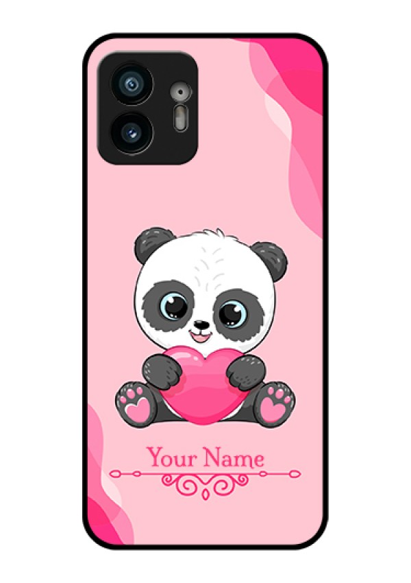 Nothing Phone 2 Custom Glass Phone Case - Cute Panda Design