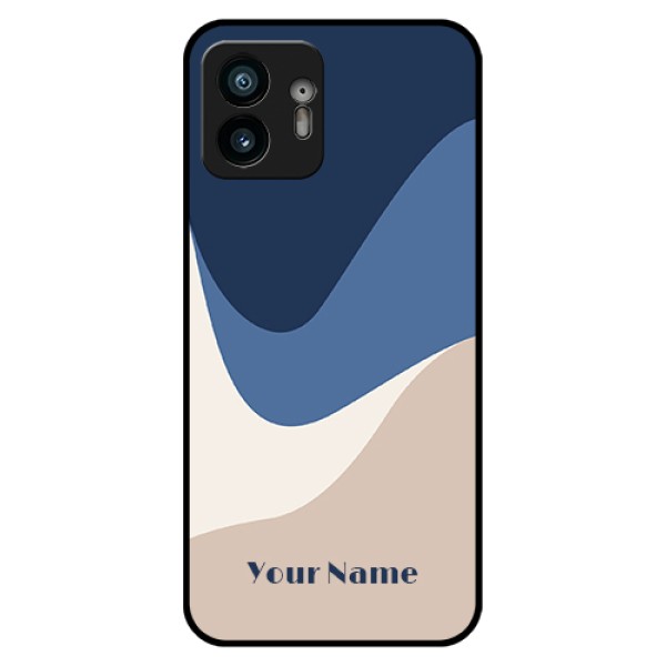 Nothing Phone 2 Custom Glass Phone Case - Abstract Drip Art Design Nothing Phone 2 Custom Glass Phone Case - Abstract Drip Art Design