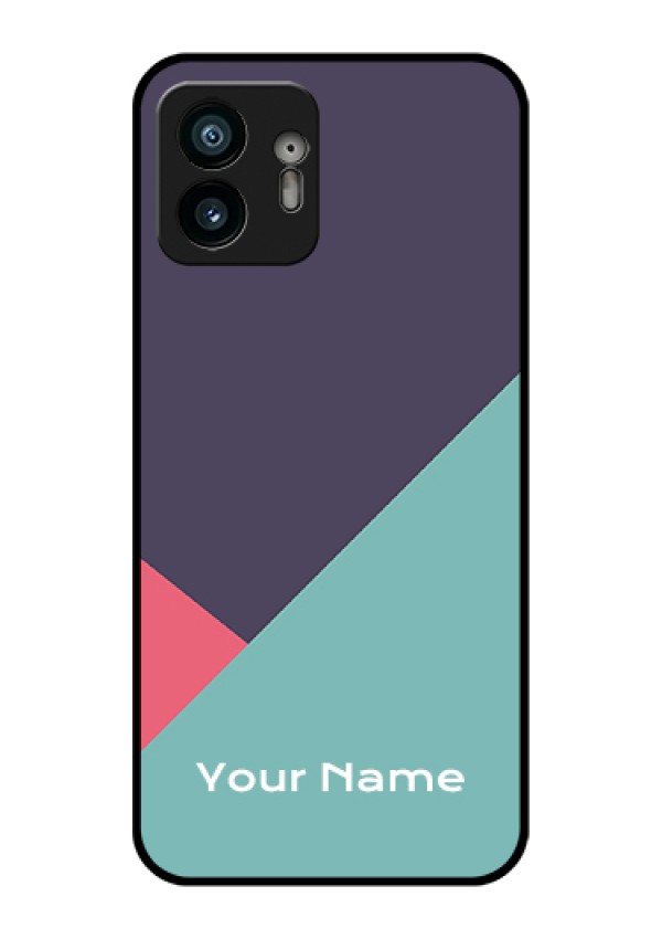 Nothing Phone 2 Custom Glass Phone Case - Tri Color Abstract Design