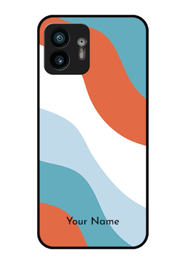 Nothing Phone 2 Custom Glass Phone Case - Coloured Waves Design