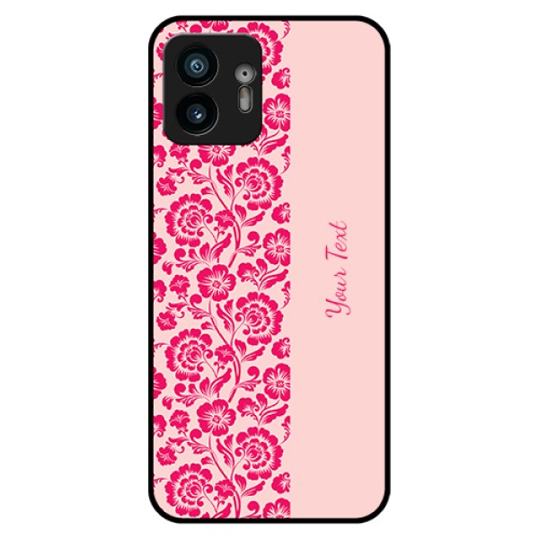 Nothing Phone 2 Custom Glass Phone Case - Attractive Floral Pattern Design