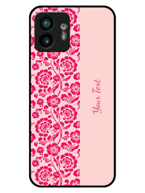 Custom Nothing Phone 2 Custom Glass Phone Case - Attractive Floral Pattern Design