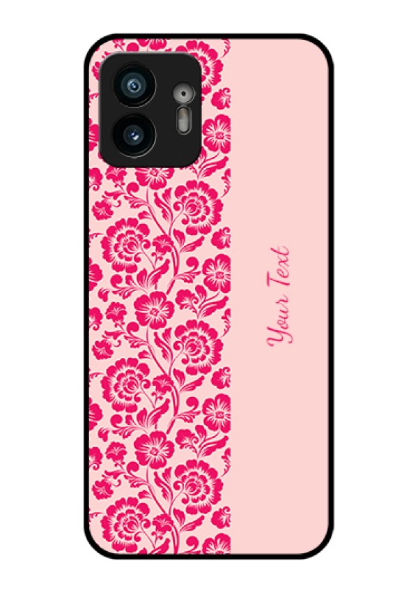 Nothing Phone 2 Custom Glass Phone Case - Attractive Floral Pattern Design