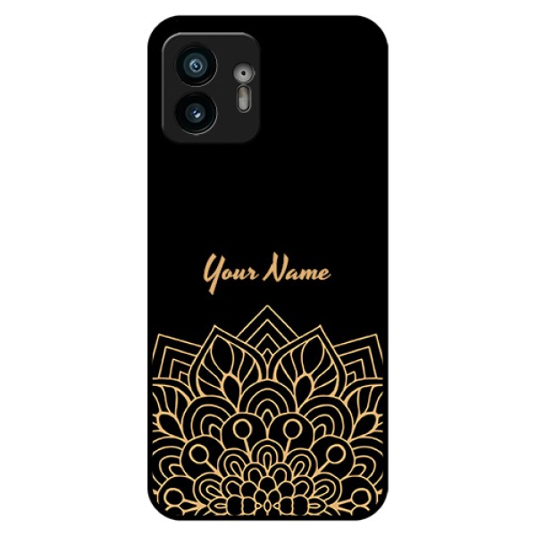 Nothing Phone 2 Custom Glass Phone Case - Golden Mandala Design Nothing Phone 2 Custom Glass Phone Case - Golden Mandala Design
