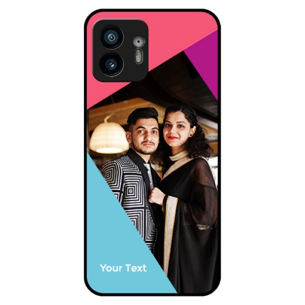 Nothing Phone 2 Custom Glass Phone Case - Stacked Triple Colour Design Nothing Phone 2 Custom Glass Phone Case - Stacked Triple Colour Design