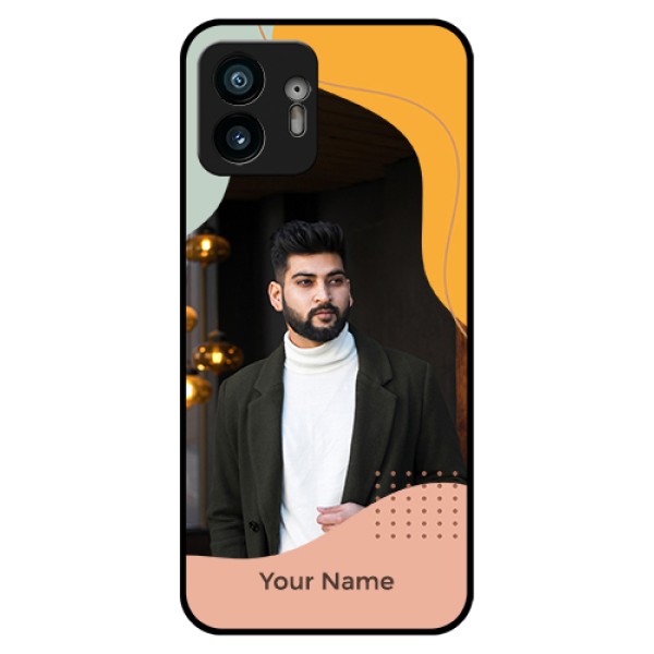 Nothing Phone 2 Custom Glass Phone Case - Tri - Coloured Overlay Design Nothing Phone 2 Custom Glass Phone Case - Tri - Coloured Overlay Design