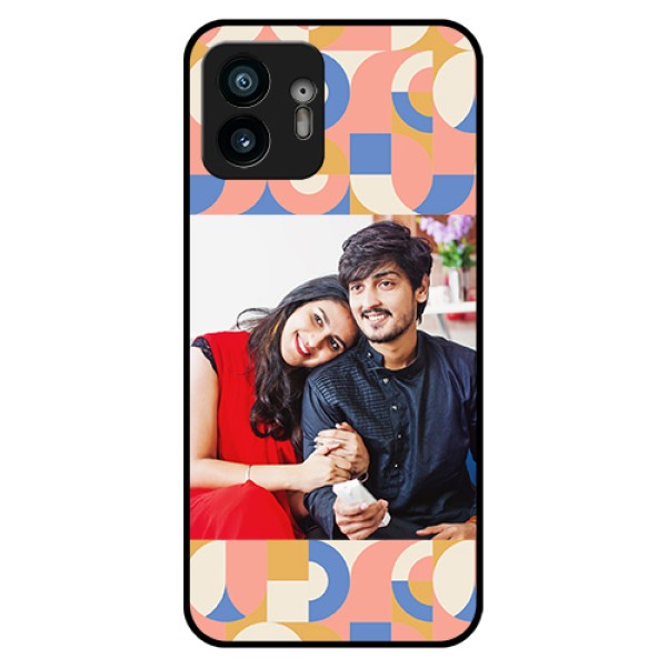 Nothing Phone 2 Custom Glass Phone Case - Semi - Circle Maze Pattern Design Nothing Phone 2 Custom Glass Phone Case - Semi - Circle Maze Pattern Design