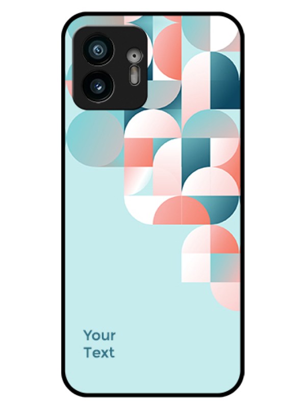 Custom Nothing Phone 2 Custom Glass Phone Case - Stylish Semi - Circle Pattern Design