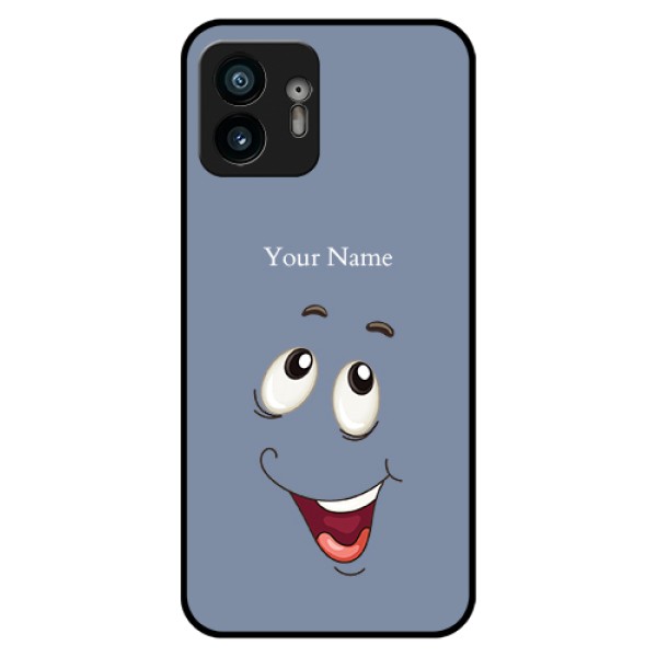 Nothing Phone 2 Custom Glass Phone Case - Laughing Cartoon Face Design Nothing Phone 2 Custom Glass Phone Case - Laughing Cartoon Face Design