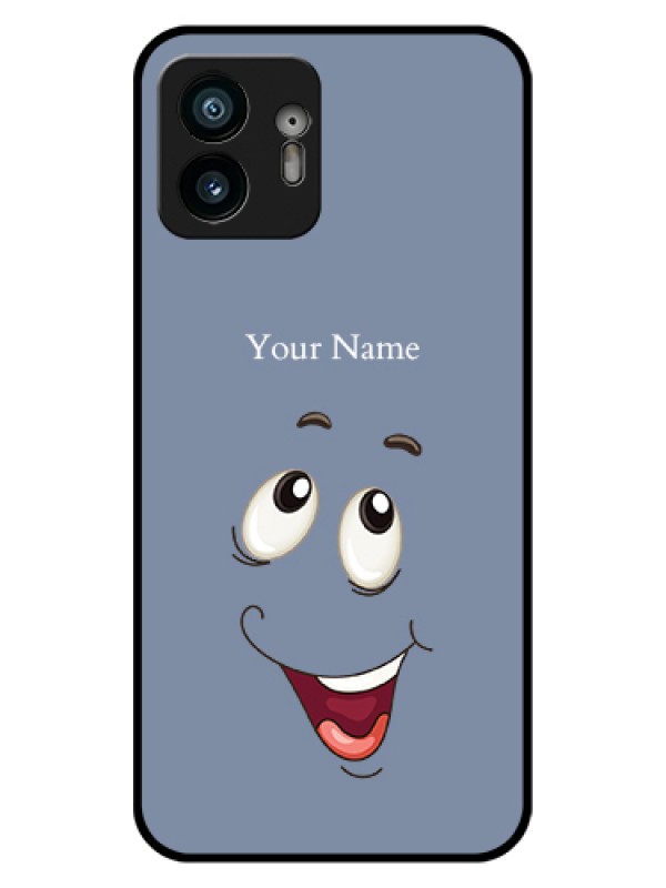 Custom Nothing Phone 2 Custom Glass Phone Case - Laughing Cartoon Face Design