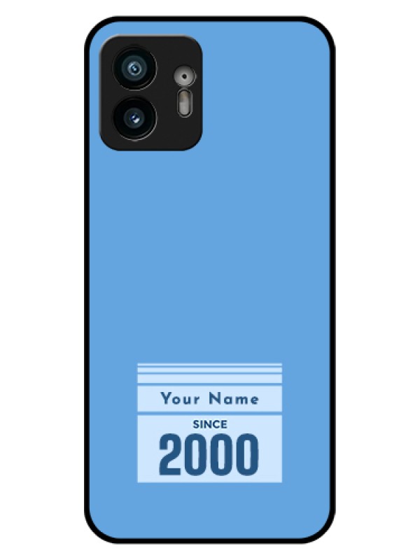 Custom Nothing Phone 2 Custom Glass Phone Case - Custom Year Of Birth Design