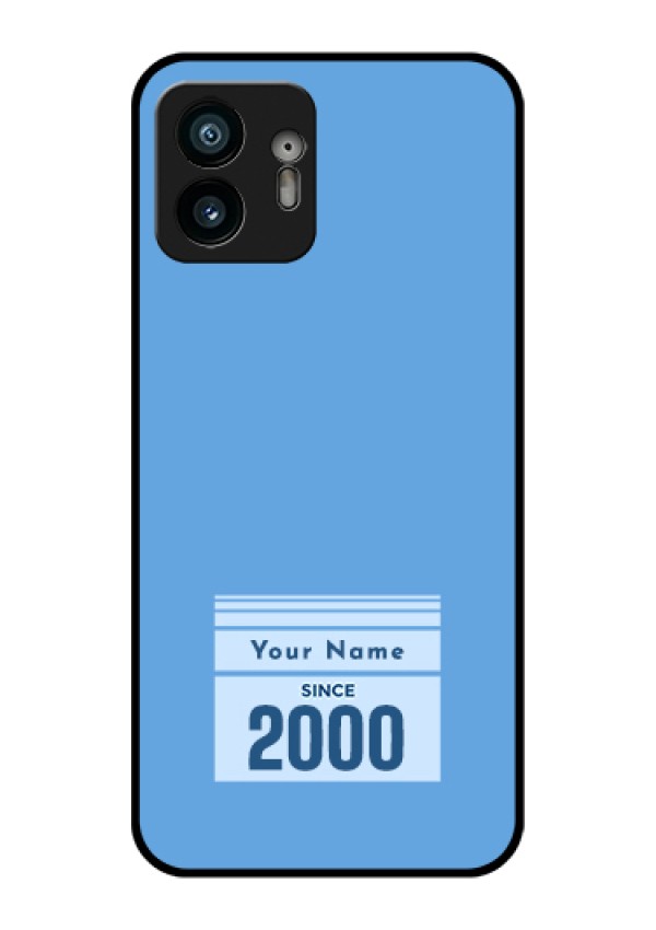 Nothing Phone 2 Custom Glass Phone Case - Custom Year Of Birth Design