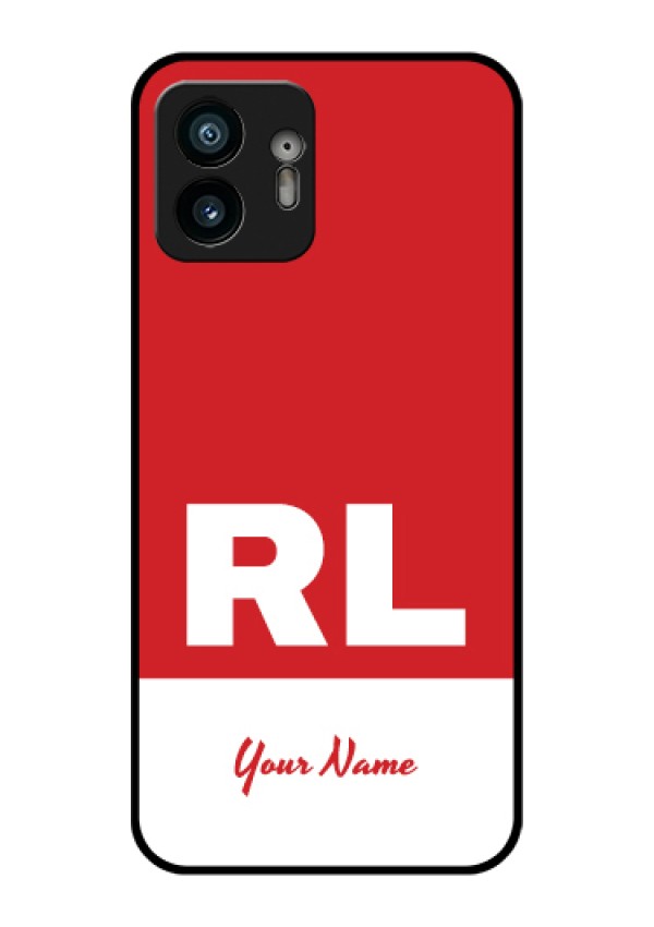 Nothing Phone 2 Custom Glass Phone Case - Dual Tone Custom Text Design