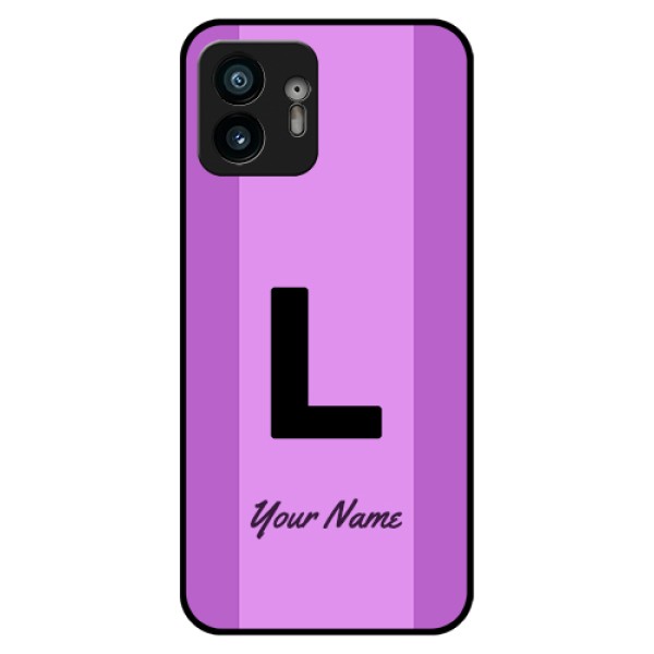 Nothing Phone 2 Custom Glass Phone Case - Tricolor Custom Text Design Nothing Phone 2 Custom Glass Phone Case - Tricolor Custom Text Design