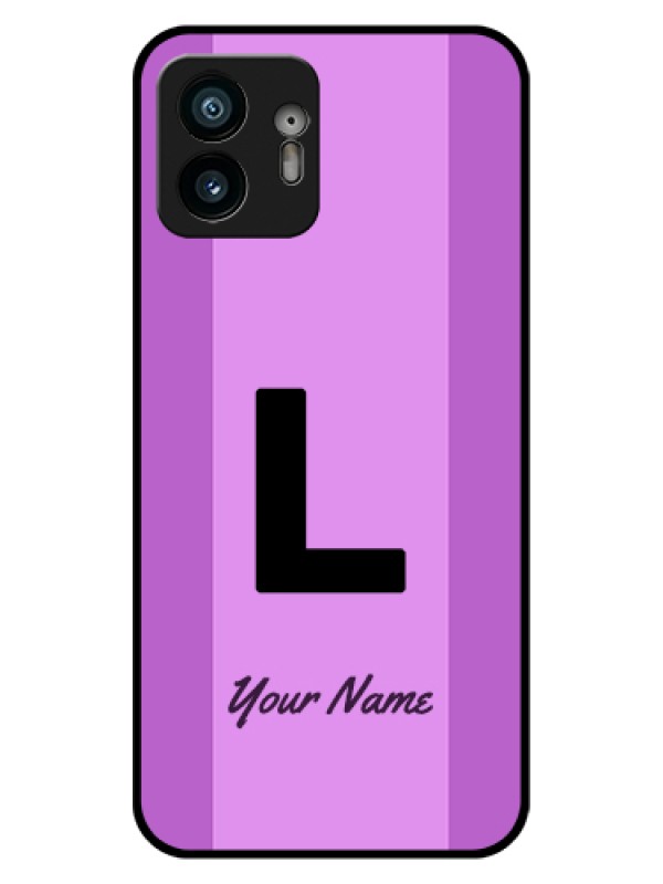 Custom Nothing Phone 2 Custom Glass Phone Case - Tricolor Custom Text Design