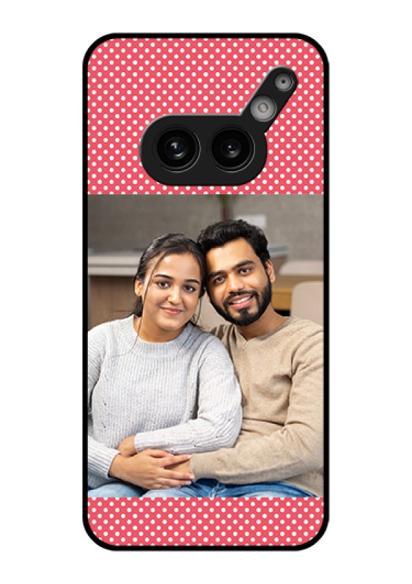 Nothing Phone 2A 5G Custom Glass Phone Case - White Dotted Design