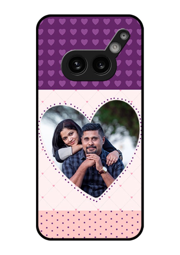 Nothing Phone 2A 5G Custom Glass Phone Case - Violet Love Dots Design