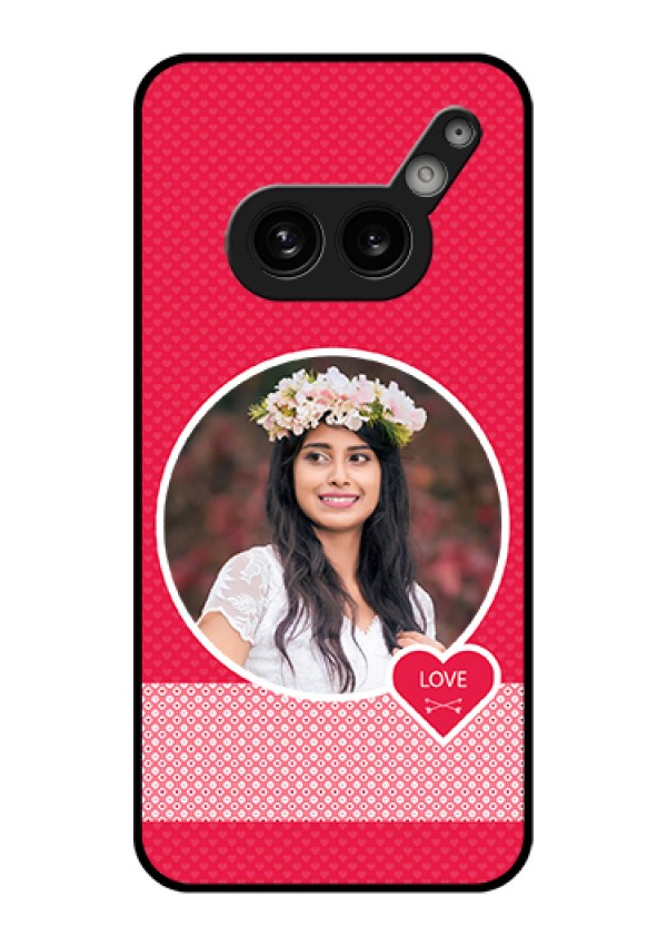 Nothing Phone 2A 5G Custom Glass Phone Case - Pink Color Pattern Design