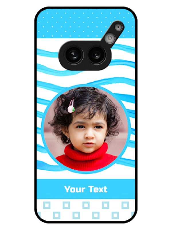 Custom Nothing Phone 2A 5G Custom Glass Phone Case - Simple Blue Case Design