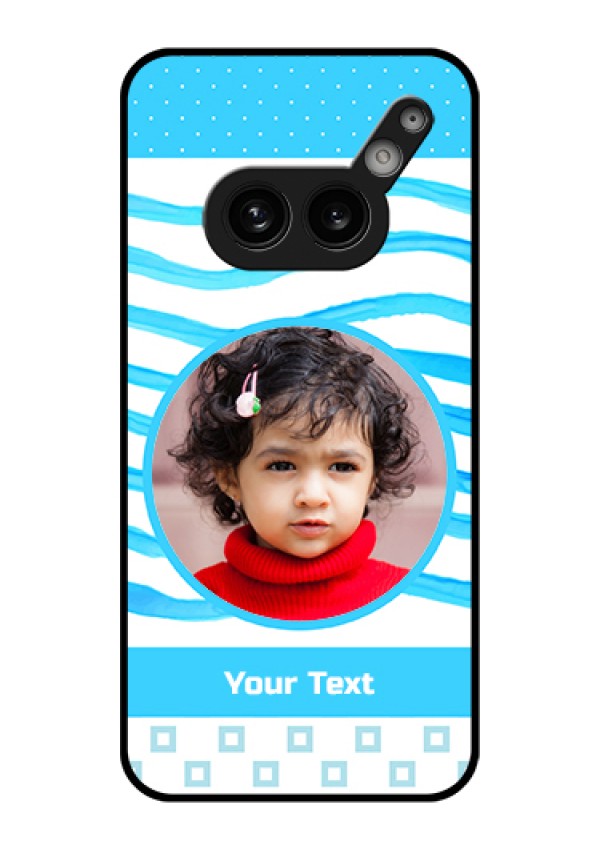Nothing Phone 2A 5G Custom Glass Phone Case - Simple Blue Case Design